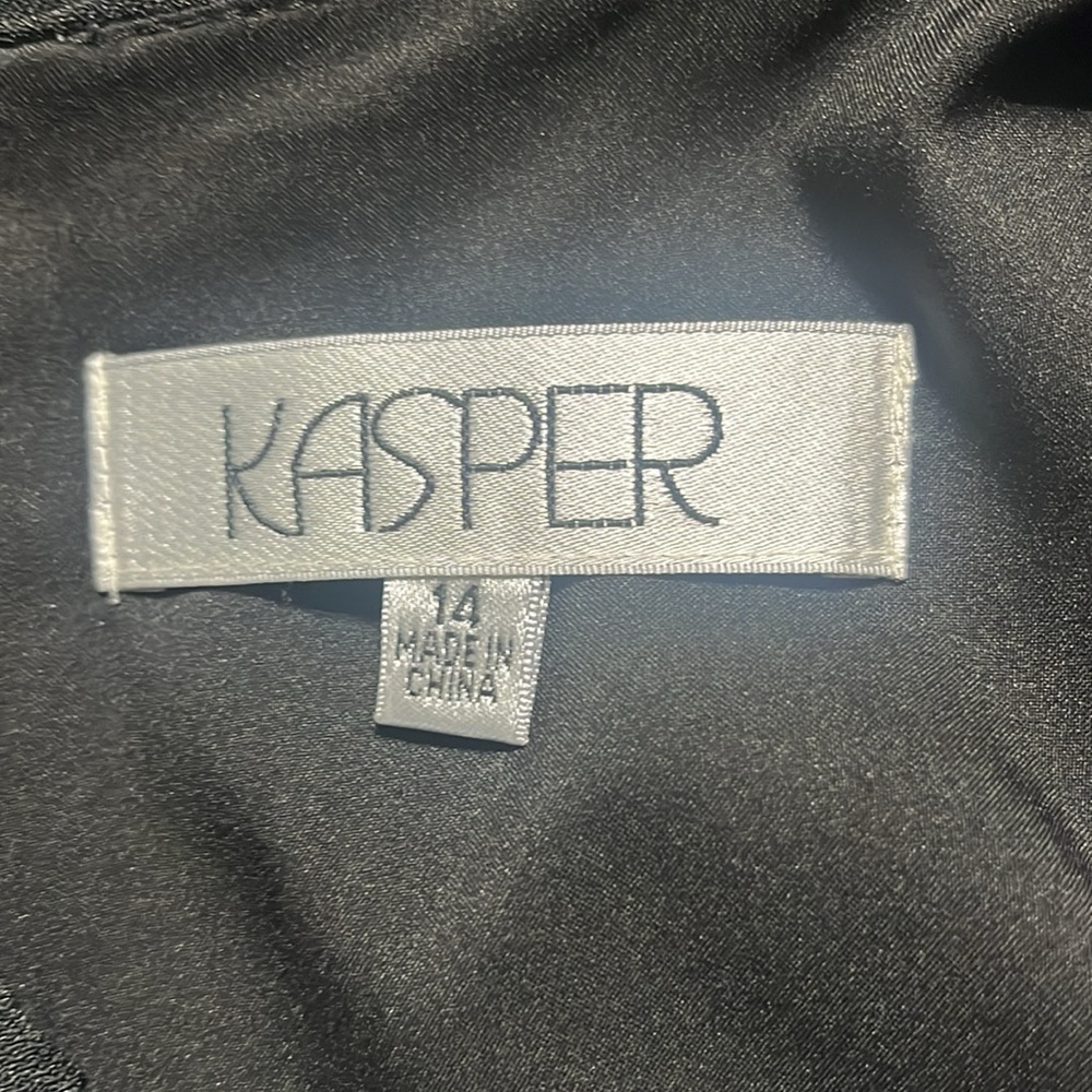 Kasper Dress Sz 14 Sheath Sleeveless Twist Front Detail Closet Staple Work Wear - Picture 5 of 8